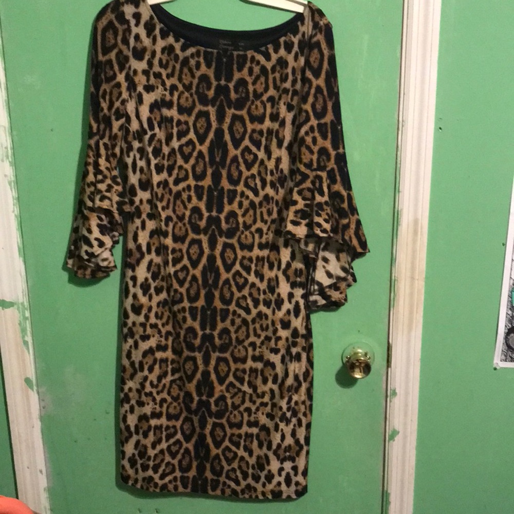 Leopard Print Midi Dress
